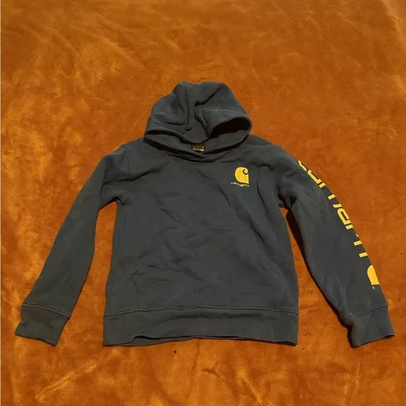 Carhartt Blue Hoodie with white Logo - Picture 9 of 9